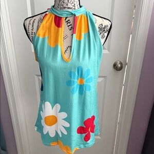 Floral Halter Neck Women Top